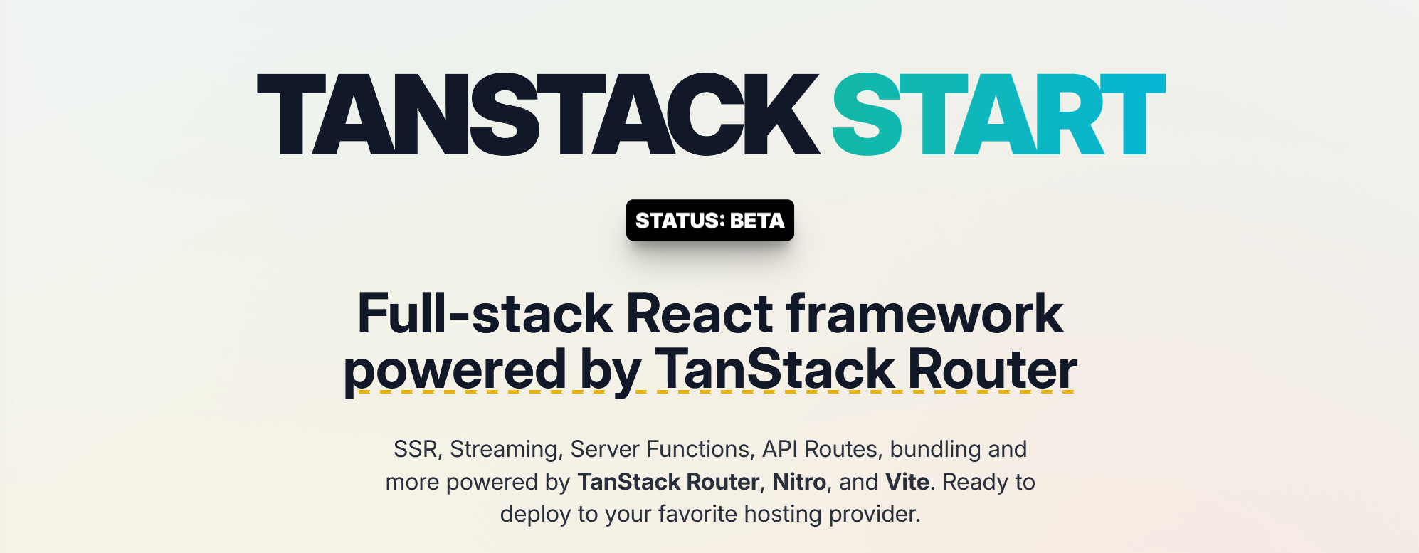 TanStack Start 新手上路筆記